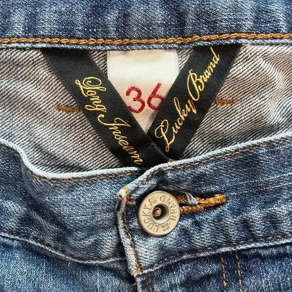 Lucky Brand Vintage Straight Long Inseam Jeans Size 36 - Picture 8 of 8